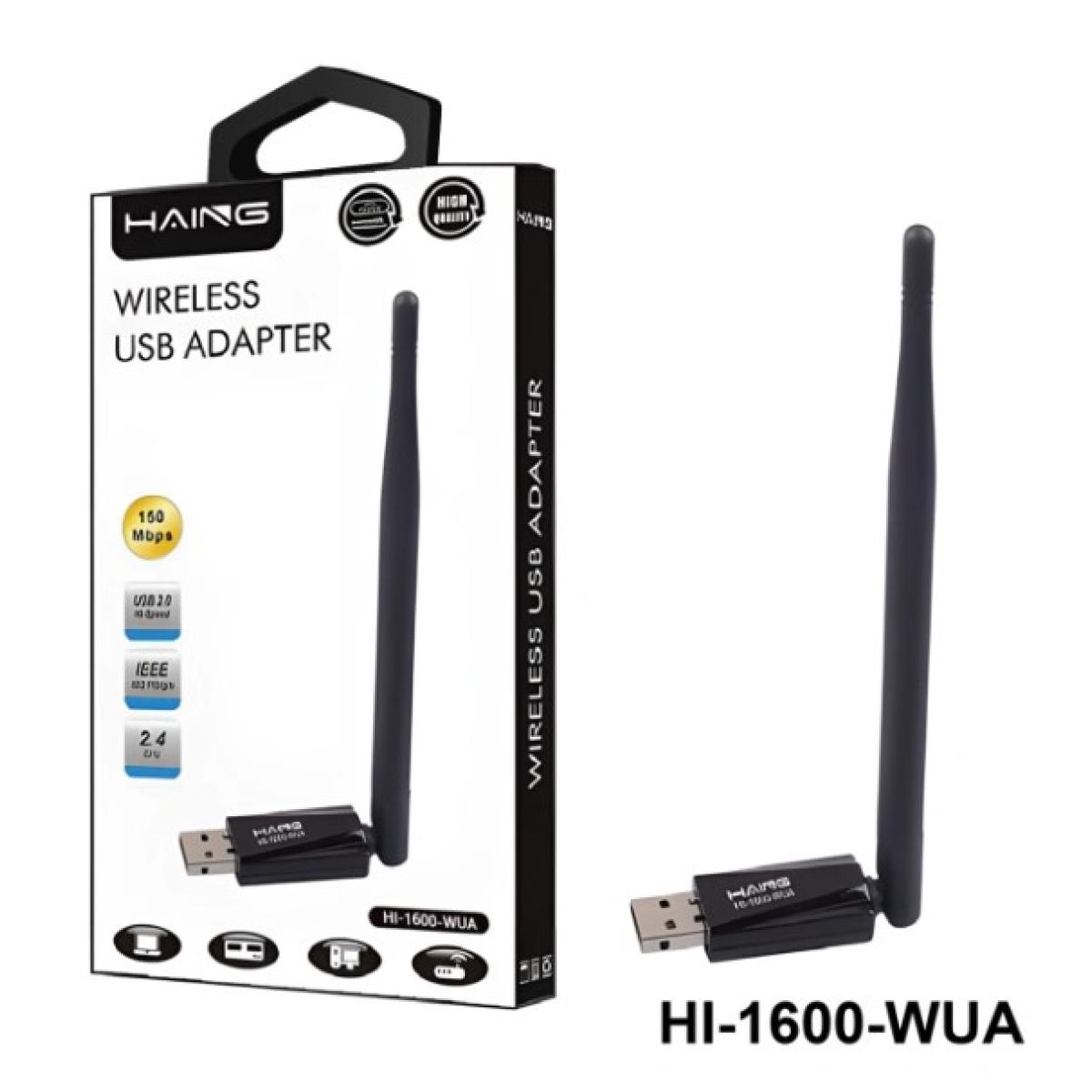 HAING HI-1600-WUA USB Wireless Network/LAN Dongle Adapter 150 Mbps HAING HI-1600-WUA USB Wireless Network/LAN Dongle Adapter 150 Mbps